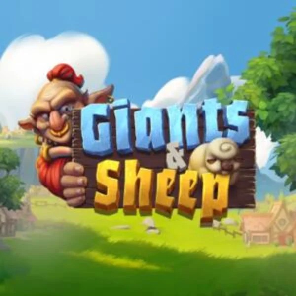Giants and Sheep slot logo by Relax Gaming at Blazing Wildz Casino