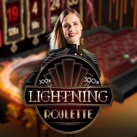 Lightning Roulette logo – Live Casino by Evolution at Blazing Wildz Casino