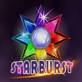 Starburst slot icon by NetEnt, available at Blazing Wildz Casino